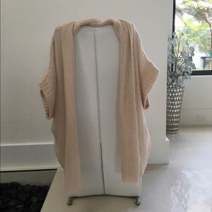 Cream knitted maternity cardigan. Size L