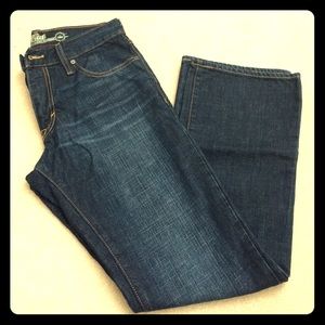 Men's dark wash boot cut jeans SZ 30 32