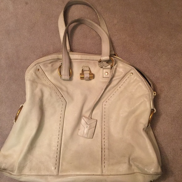 White ysl bag