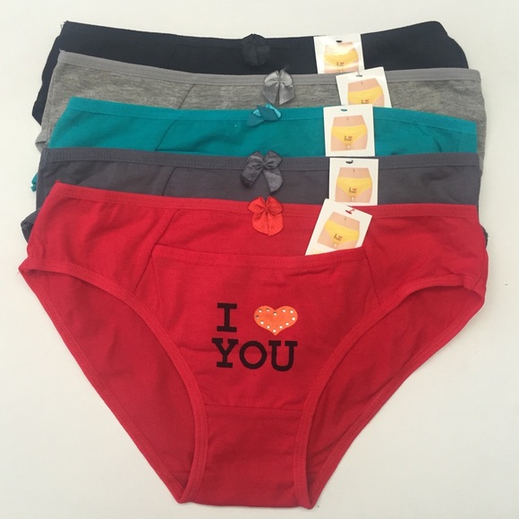 5 "I ❤️ LOVE" Cotton Panties