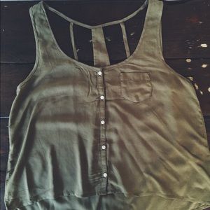 Olive Green strapy crop top