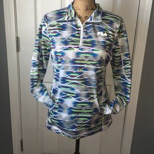 Multicolor half zip pullover