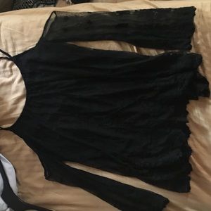 NWOT black lace sleeveless dress