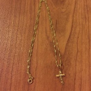 28K gold cross necklace , 14K gold necklace