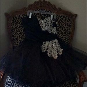 Black hand beaded Sheri hill dress