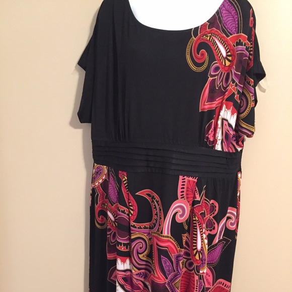 Black slip on plus size dress