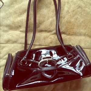 Cole Haan Alexa Barrell bag -Black Patent Leather