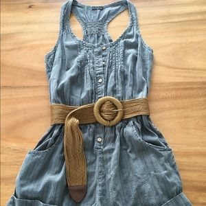 Green Summer Romper w Belt size M