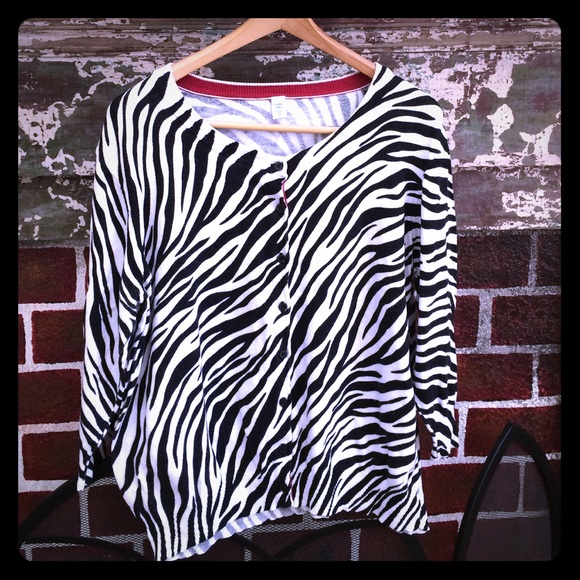 Piper&blue zebra cardigan women's SZ 2X