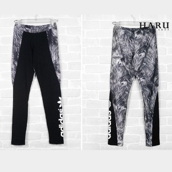 NWT adidas fur leggings