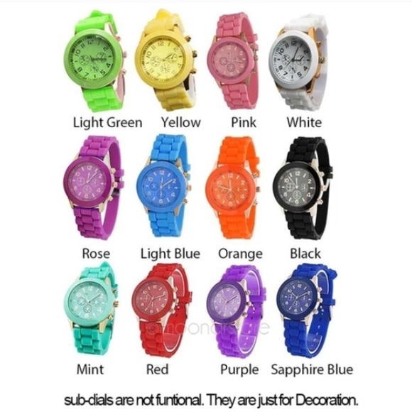 π΄SOLDπ΄New MINT and rose gold silicone watch - Picture 2 of 4