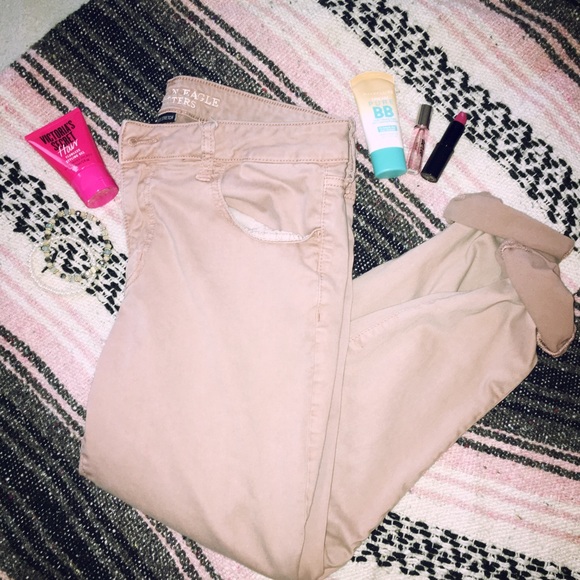 Blush Pink AE Satin Jeans