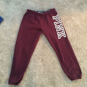 PINK maroon sweat pants!!!