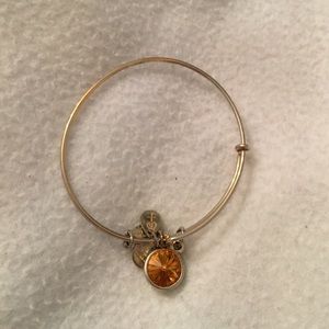 November birthstone, gold, Alex and Ani bracelet