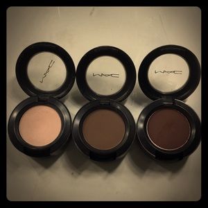 MAC eyeshadow pots. Matte and Satin.