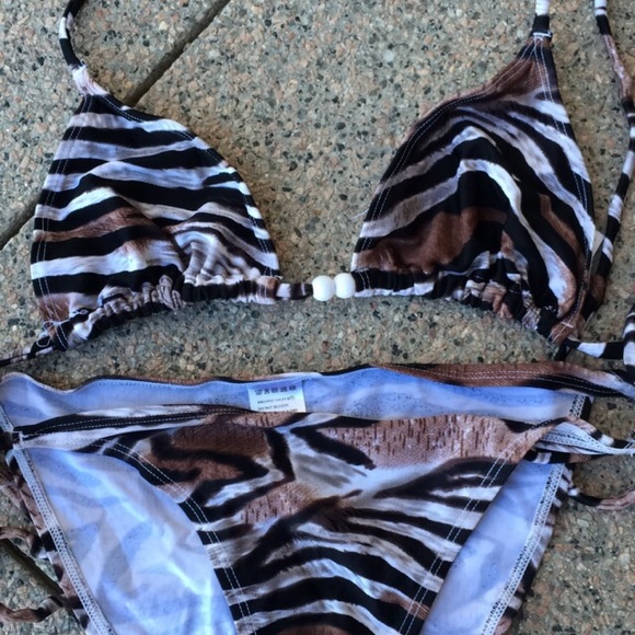 Zebra bathing suit set