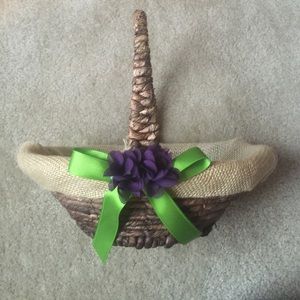 Handmade flower girl basket