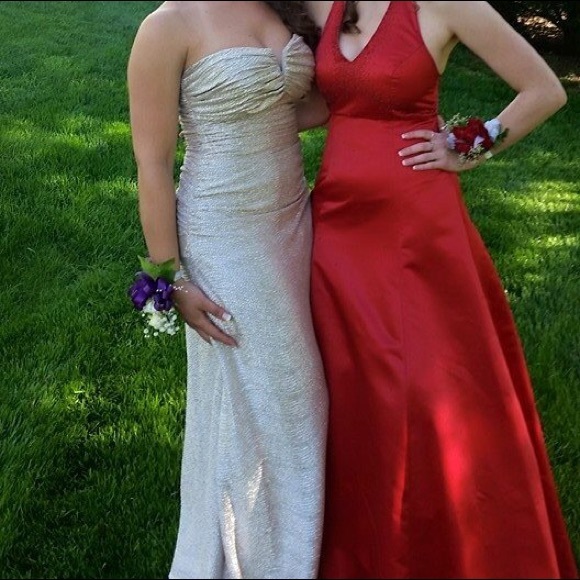 gold prom dress