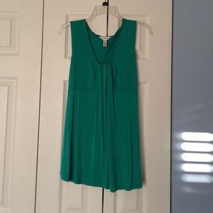 Maternity- Sleeveless Drape Front Shirt