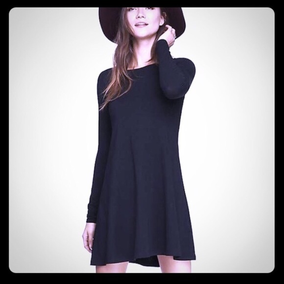 Navy blue swing dress