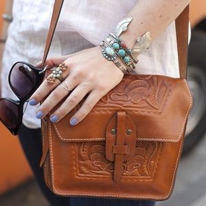 Patricia Nash Tooled Leather Satchel