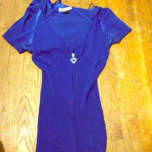 Guess blue short sleeve hooded zip up