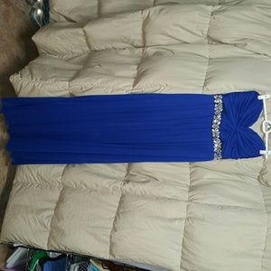 Royal Blue floor length prom dress