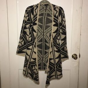 Long Aztec design cardigan