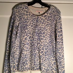Rebecca Taylor Animal Print Sweater, L