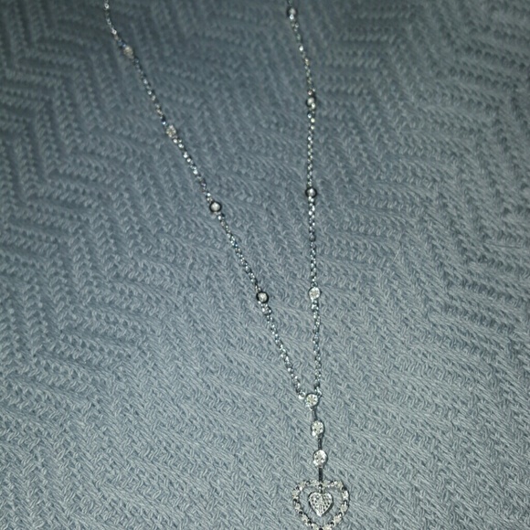 Diamond sterling silver necklace - Picture 3 of 3