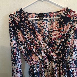Floral wrap dress