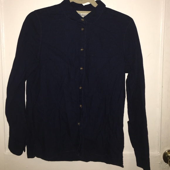 Madewell dark denim button up