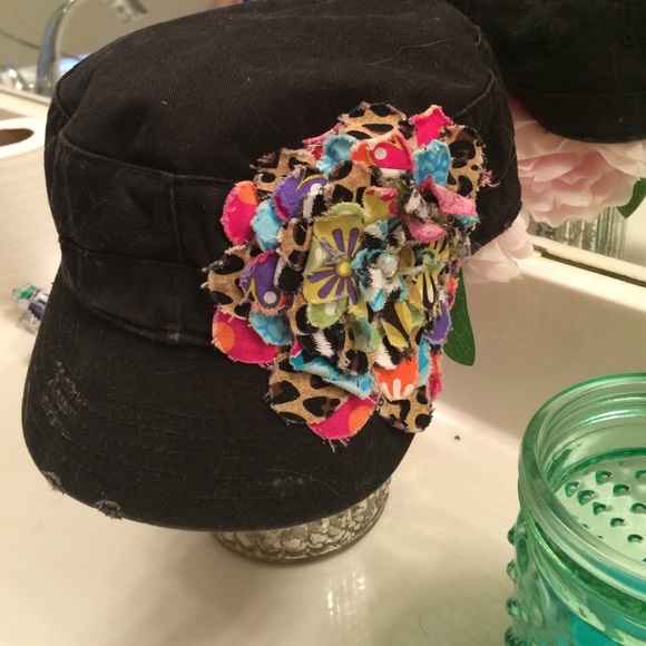 Black and floral designer hat!