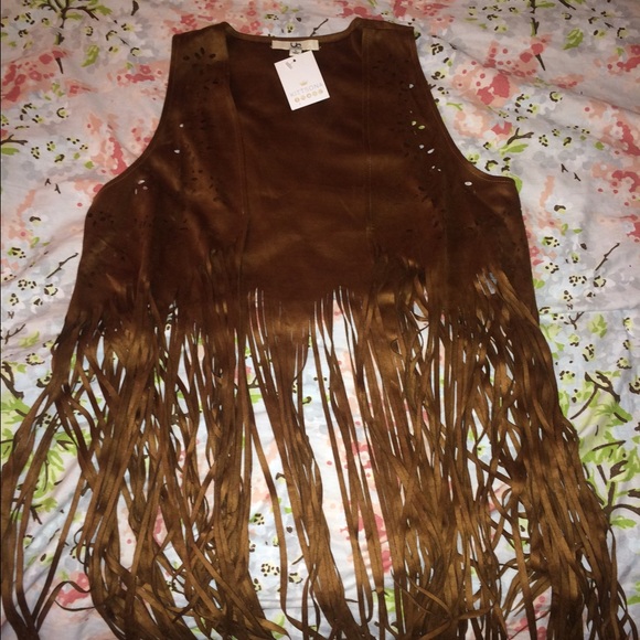 Brown suede vest
