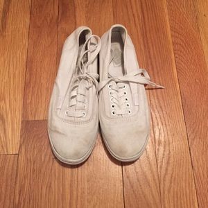 Woman's White Vans