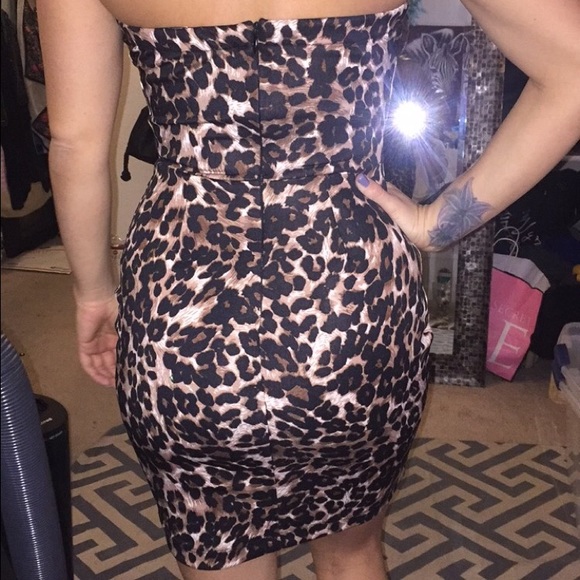 Cheetah strapless dress - Picture 2 of 2