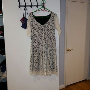 Beautiful white lace dress.