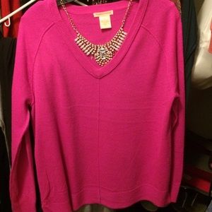 Hot Pink Sweater! Size Large!