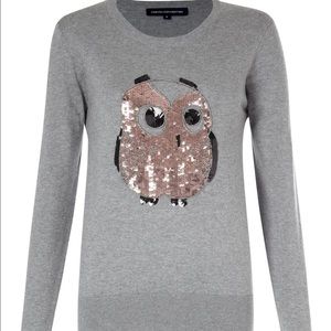 French Connection sequin owl sweater.