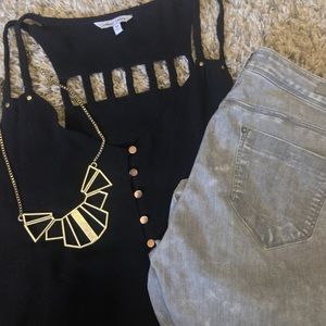 Naked Zebra Black Tank