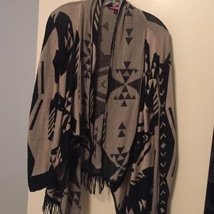 Aztec fringe cardigan