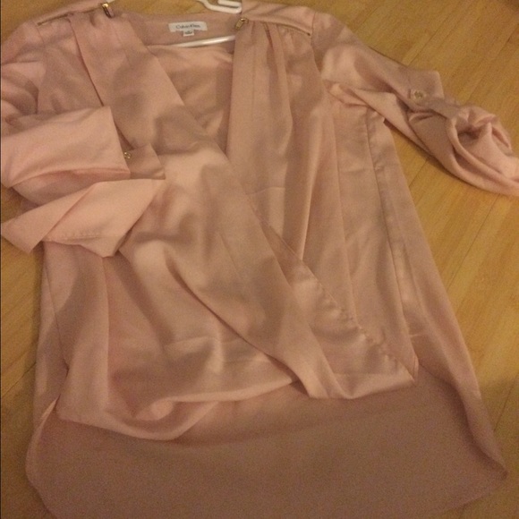Calvin Klein blouse top  blush top and gold blush