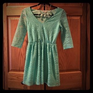 Charlotte Russe 3/4 Sleeve Dress XS Mint Green