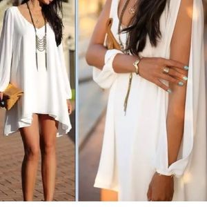 Boho White Dress 🌼