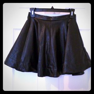 Asos petite black vegan leather skirt