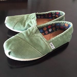 Green Corduroy Toms
