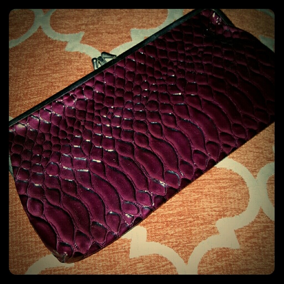 Depeche Mode Purple Snakeskin Clutch