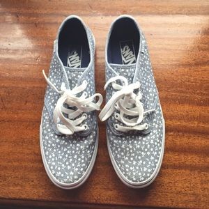Denim Vans with Floral Print