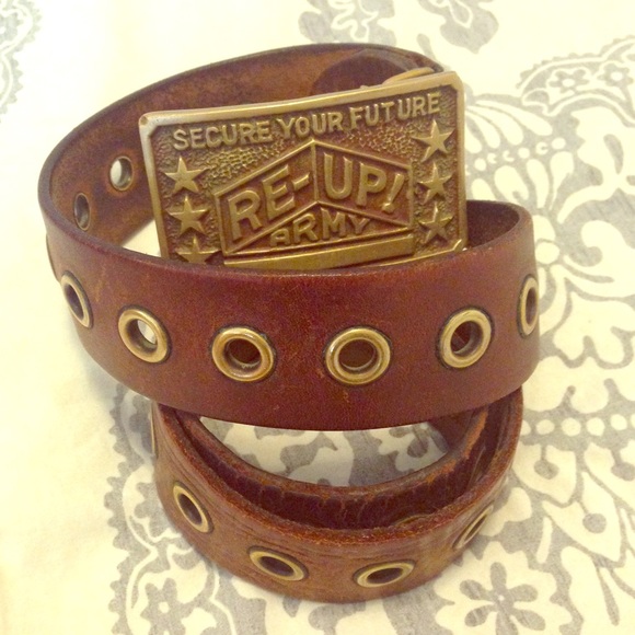 Vintage Army Brass Buckle