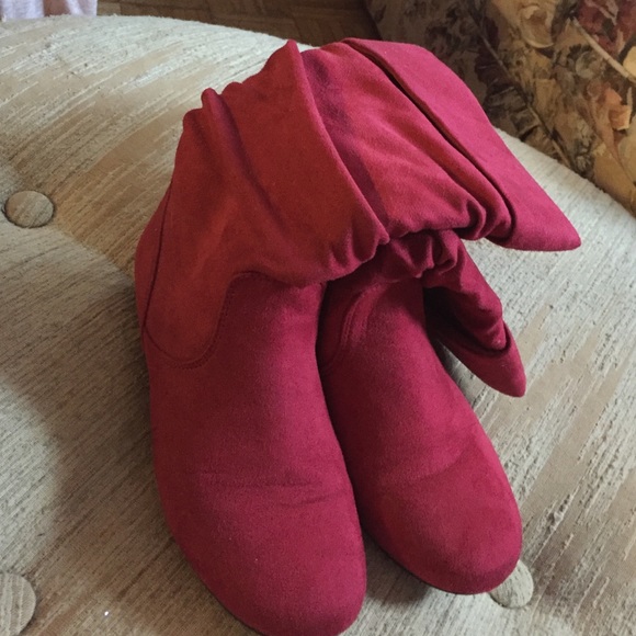 Red Suede Boots